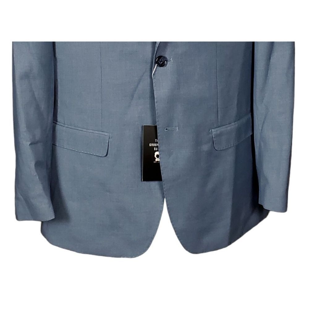 New The Groomsman Suit Modern Fit 42 Regular Light Blue Blazer Suit Jacket - Picture 4 of 9